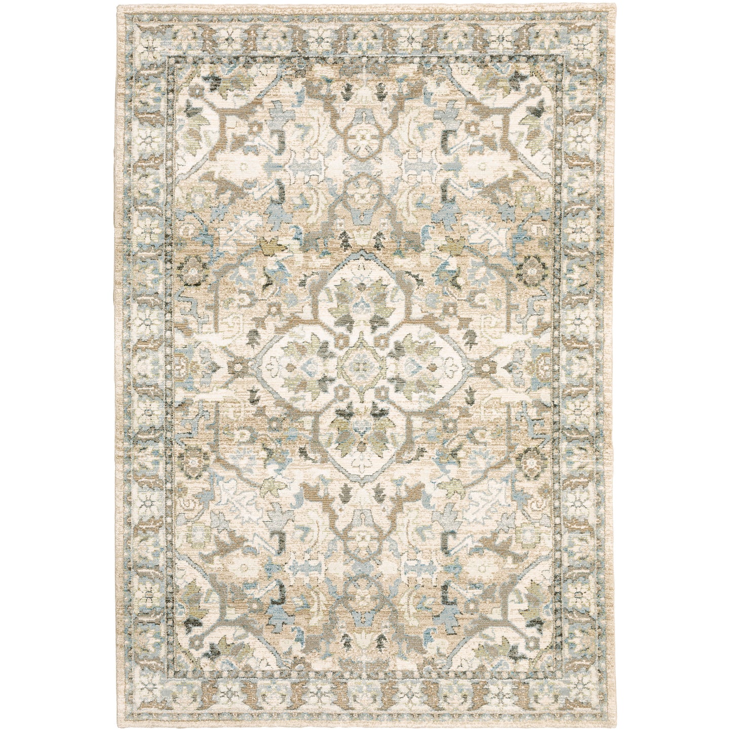Andorra 9818G Beige Medallion Rug