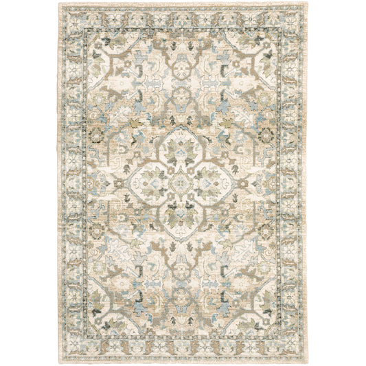 Andorra 9818G Beige Medallion Rug