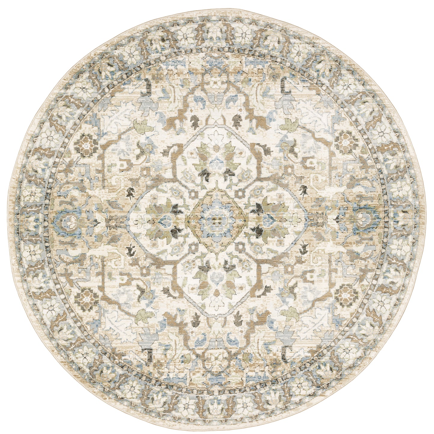 Andorra 9818G Beige Medallion Rug