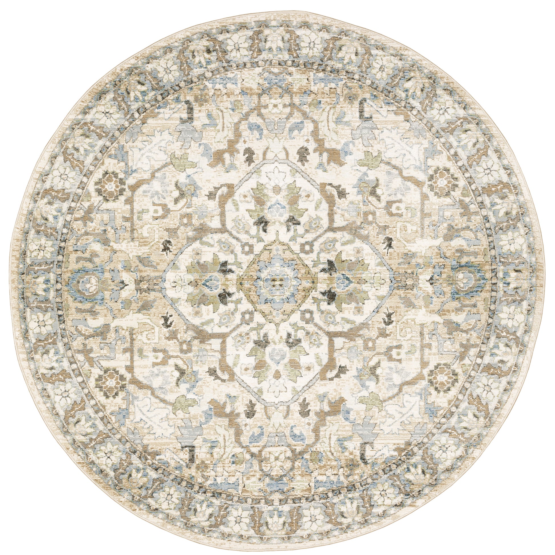 Andorra 9818G Beige Medallion Rug