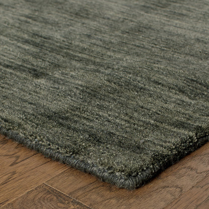 Aniston Solid Charcoal/ Charcoal Cut Pile Rug