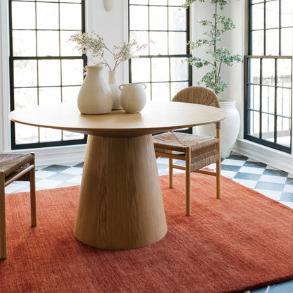 Aniston Solid Red/ Red Cut Pile Rug