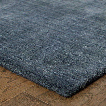 Aniston Solid Navy/ Navy Cut Pile Rug