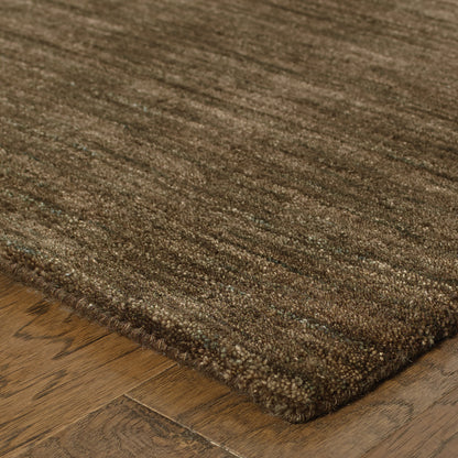 Aniston Solid Brown/ Brown Cut Pile Rug