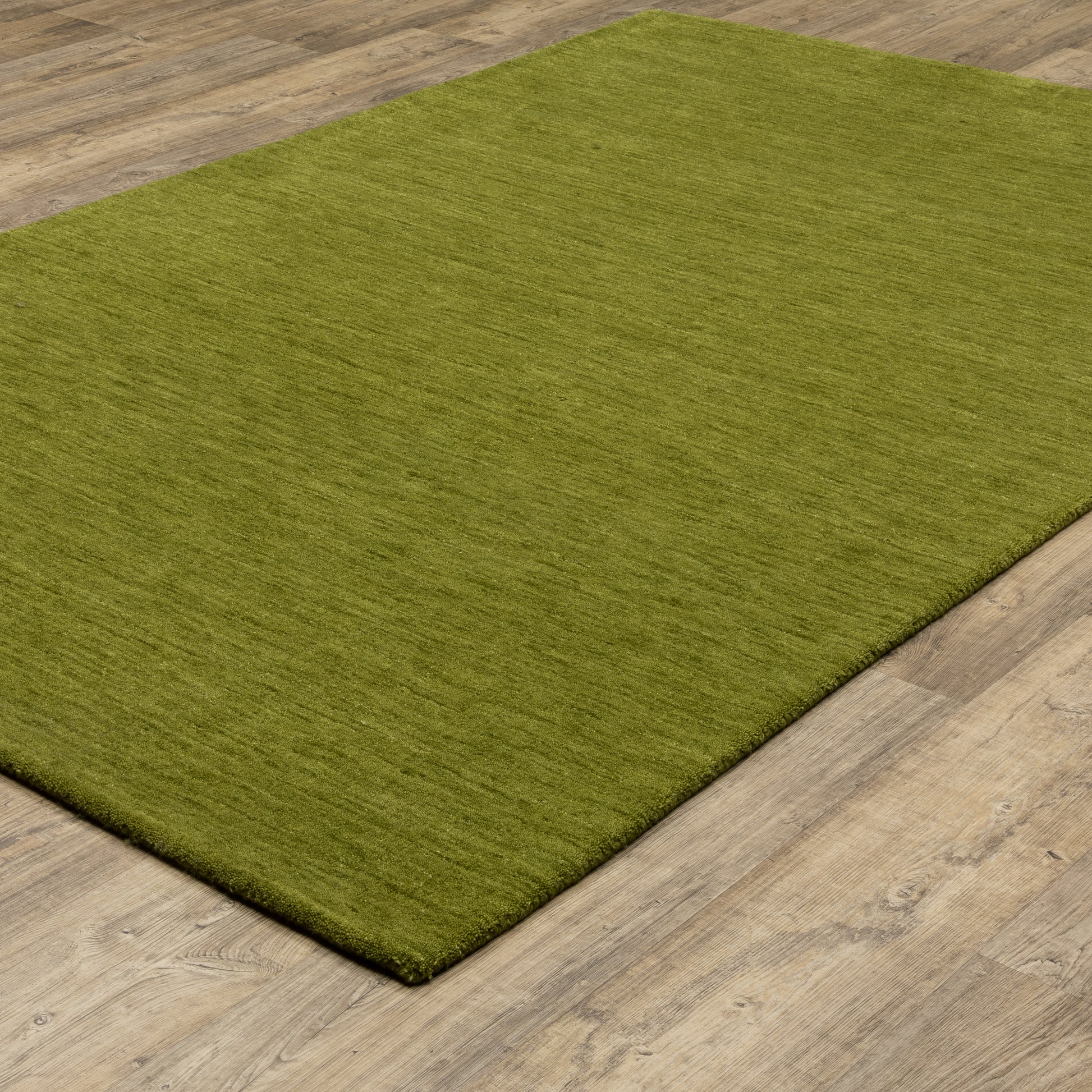 Aniston Ii Solid Green/ Green Cut Pile Rug