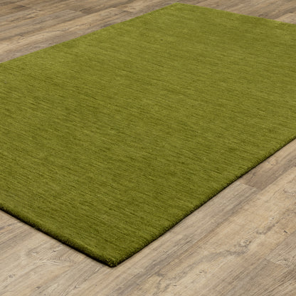 Aniston Ii Solid Green/ Green Cut Pile Rug