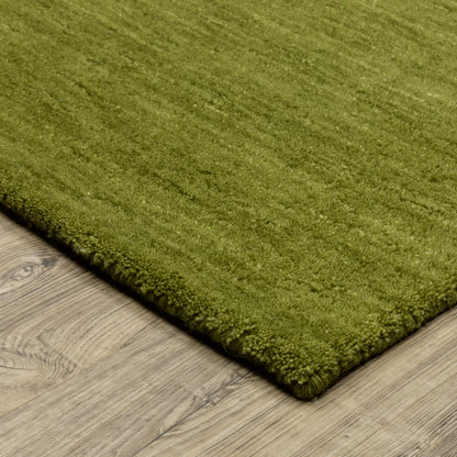 Aniston Ii Solid Green/ Green Cut Pile Rug