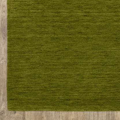 Aniston Ii Solid Green/ Green Cut Pile Rug