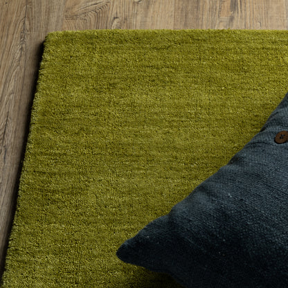 Aniston Ii Solid Green/ Green Cut Pile Rug