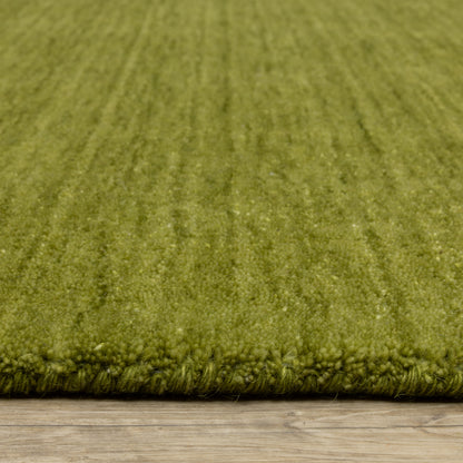 Aniston Ii Solid Green/ Green Cut Pile Rug