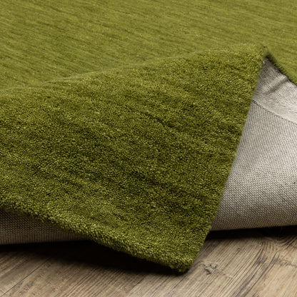 Aniston Ii Solid Green/ Green Cut Pile Rug