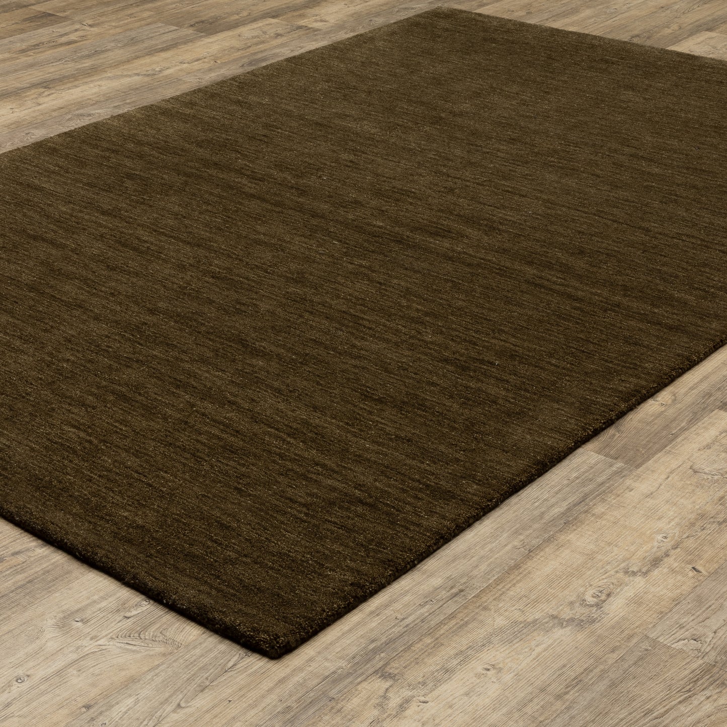 Aniston Ii Solid Brown/ Brown Cut Pile Rug
