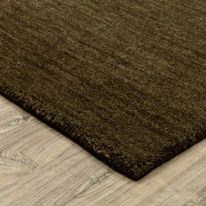 Aniston Ii Solid Brown/ Brown Cut Pile Rug