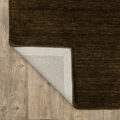 Aniston Ii Solid Brown/ Brown Cut Pile Rug