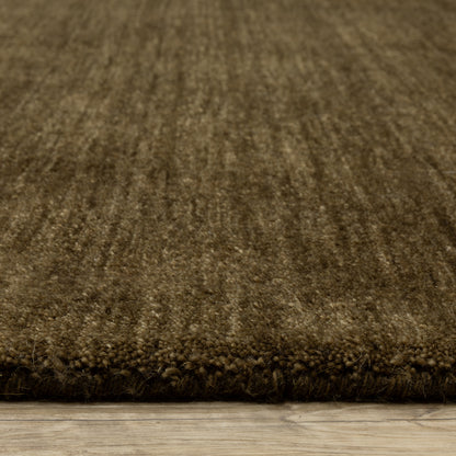 Aniston Ii Solid Brown/ Brown Cut Pile Rug