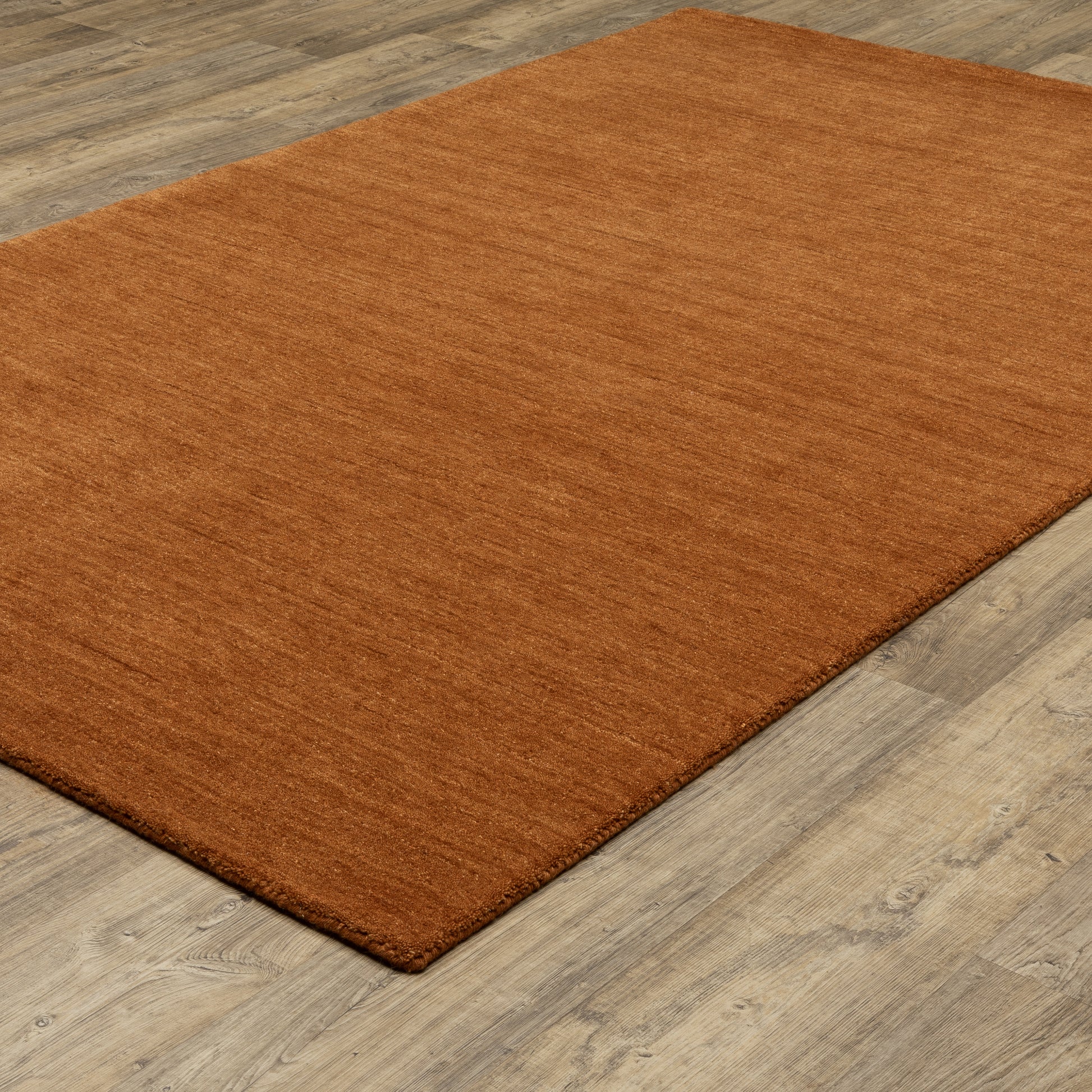 Aniston Ii Solid Rust/ Rust Cut Pile Rug