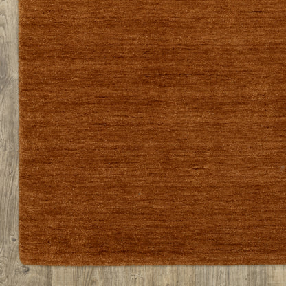 Aniston Ii Solid Rust/ Rust Cut Pile Rug