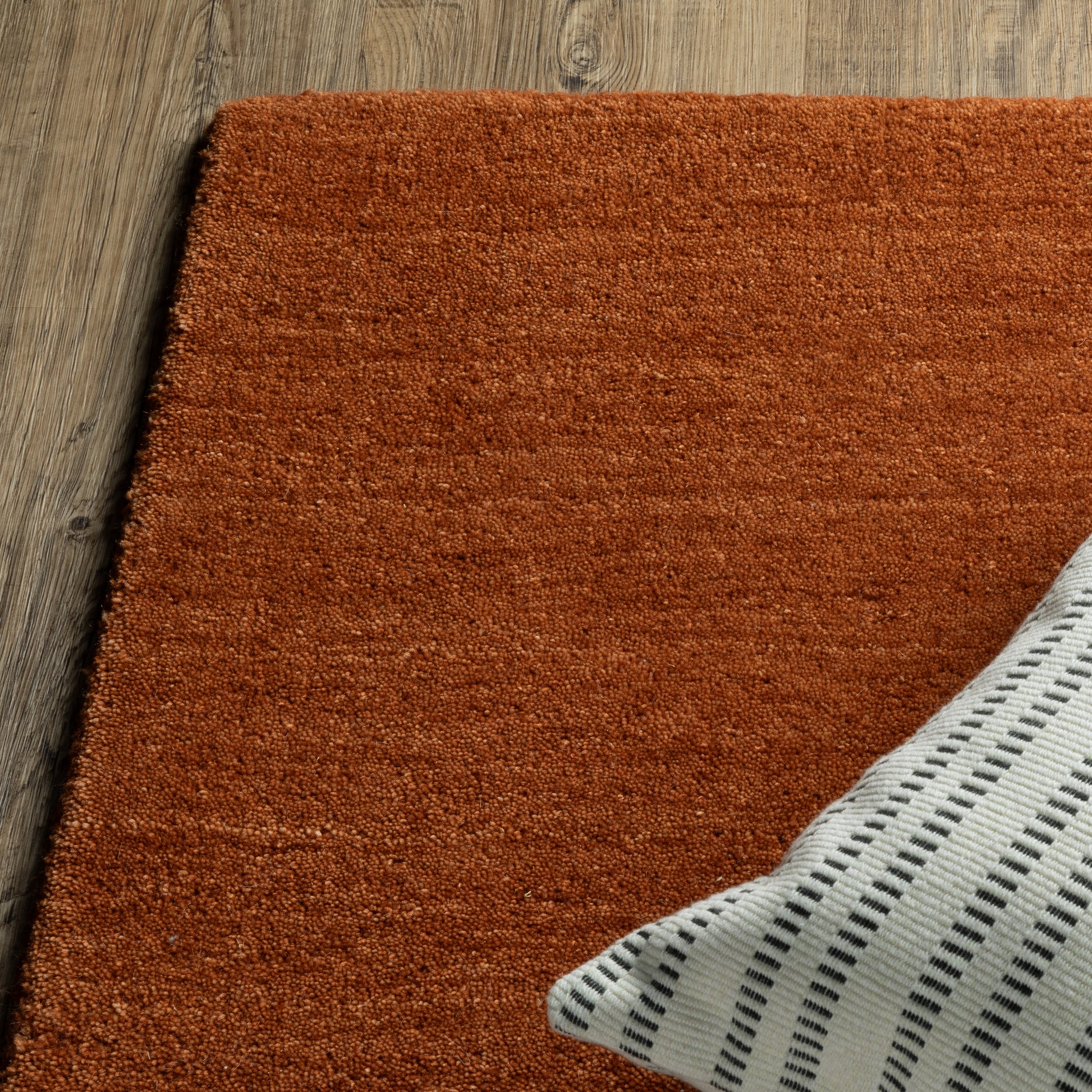 Aniston Ii Solid Rust/ Rust Cut Pile Rug