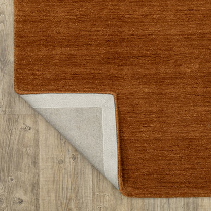 Aniston Ii Solid Rust/ Rust Cut Pile Rug