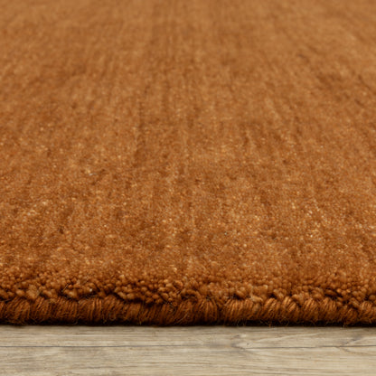 Aniston Ii Solid Rust/ Rust Cut Pile Rug