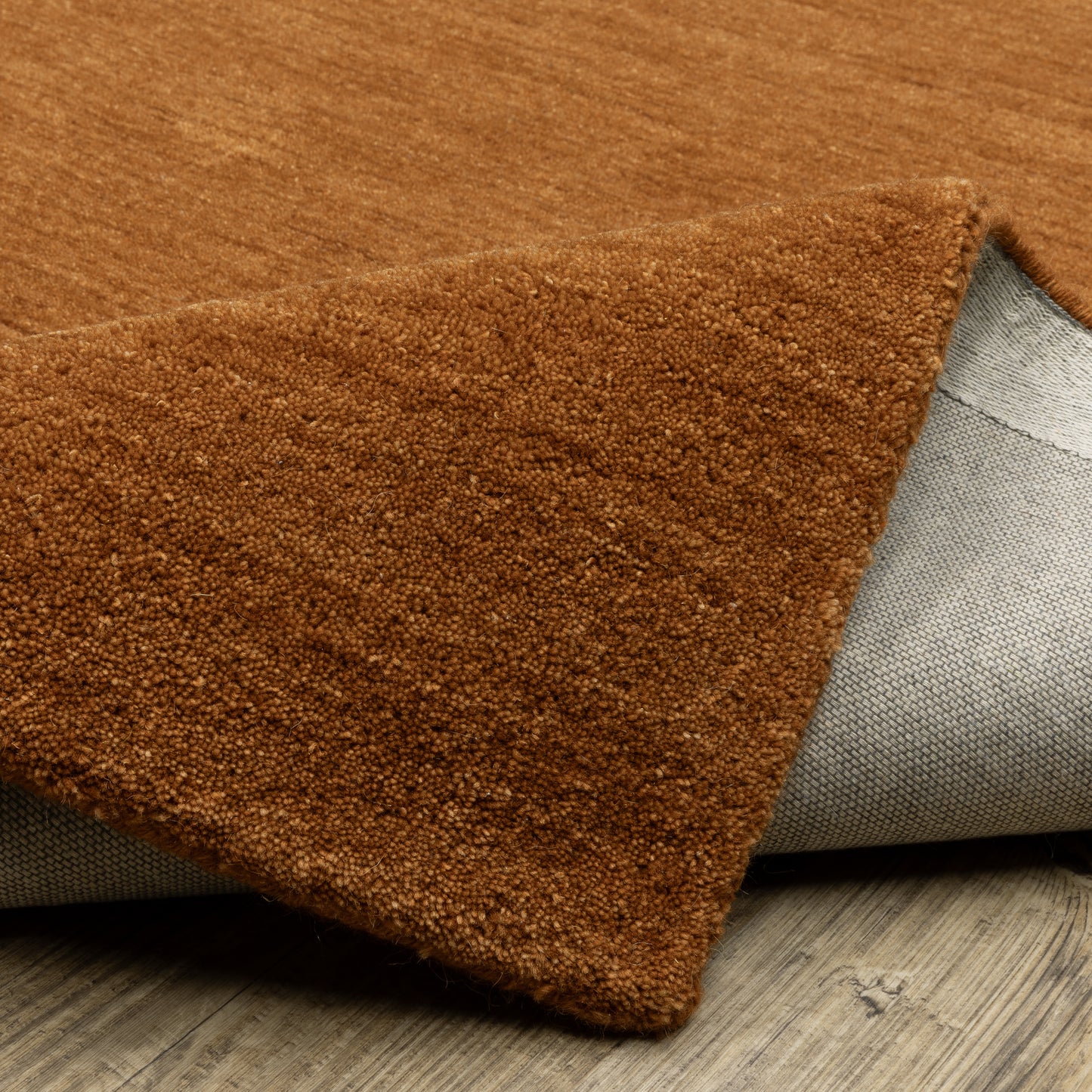 Aniston Ii Solid Rust/ Rust Cut Pile Rug