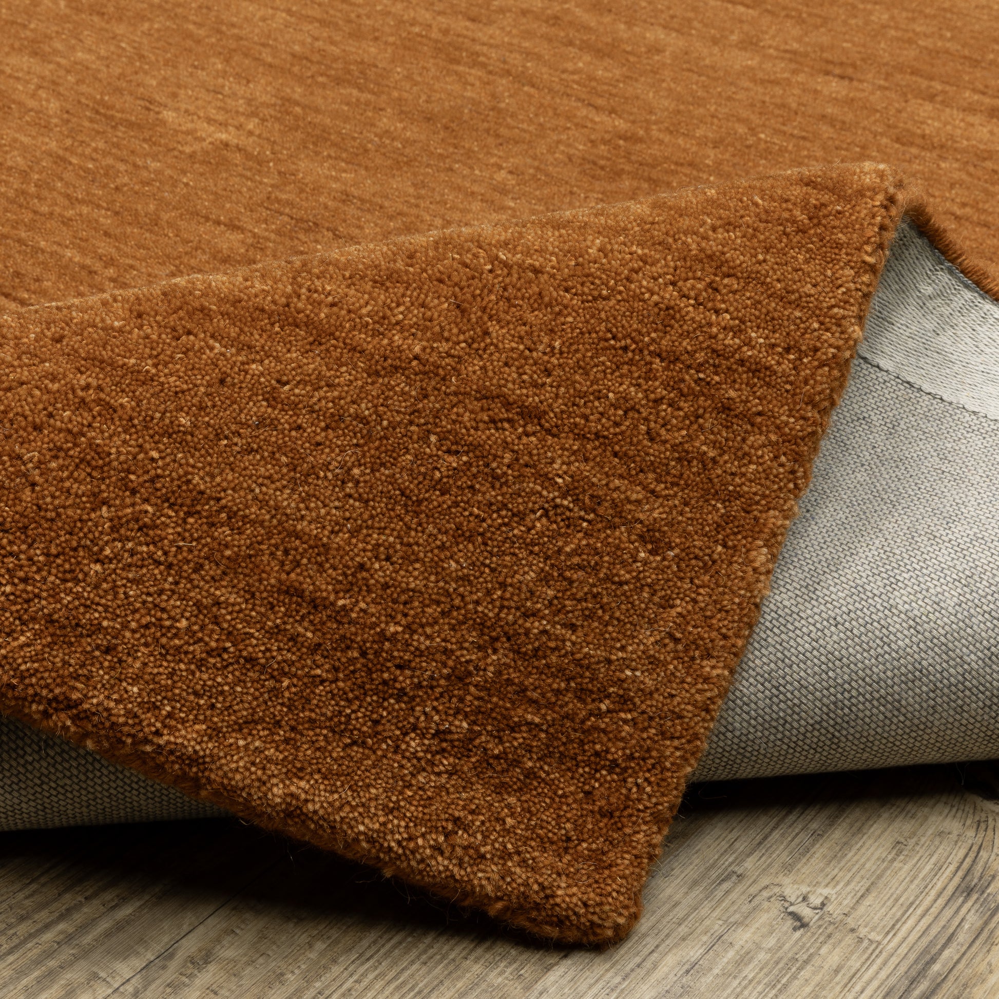 Aniston Ii Solid Rust/ Rust Cut Pile Rug