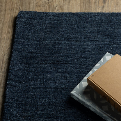 Aniston Ii Solid Blue/ Blue Cut Pile Rug