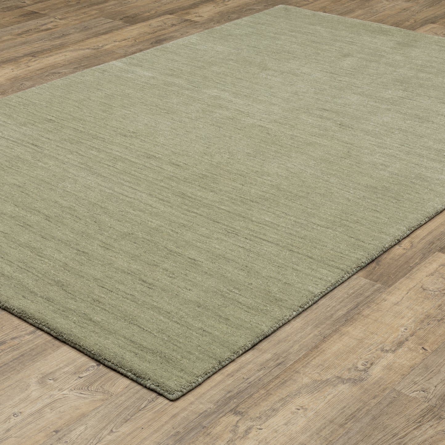 Aniston Ii Solid Green/ Green Cut Pile Rug
