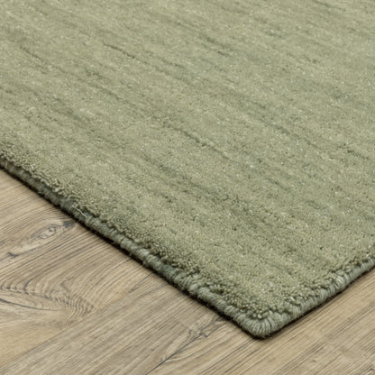 Aniston Ii Solid Green/ Green Cut Pile Rug