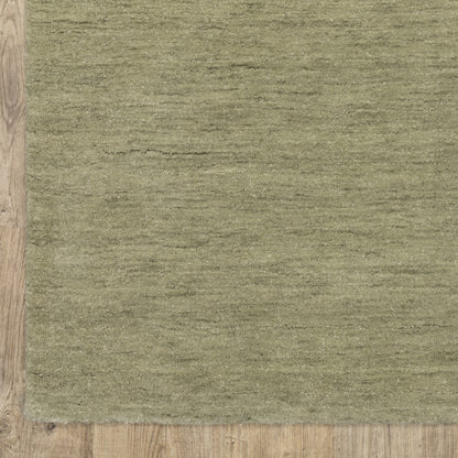 Aniston Ii Solid Green/ Green Cut Pile Rug