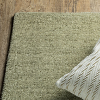 Aniston Ii Solid Green/ Green Cut Pile Rug