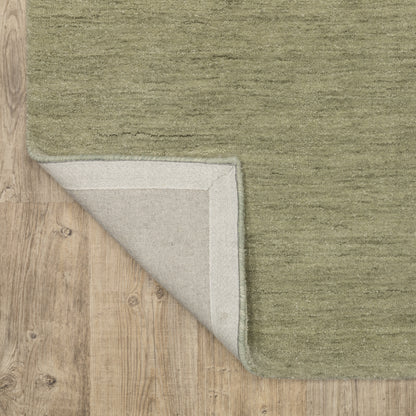 Aniston Ii Solid Green/ Green Cut Pile Rug