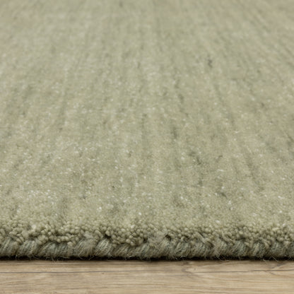 Aniston Ii Solid Green/ Green Cut Pile Rug