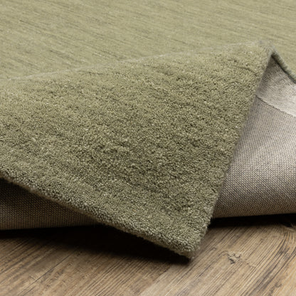 Aniston Ii Solid Green/ Green Cut Pile Rug