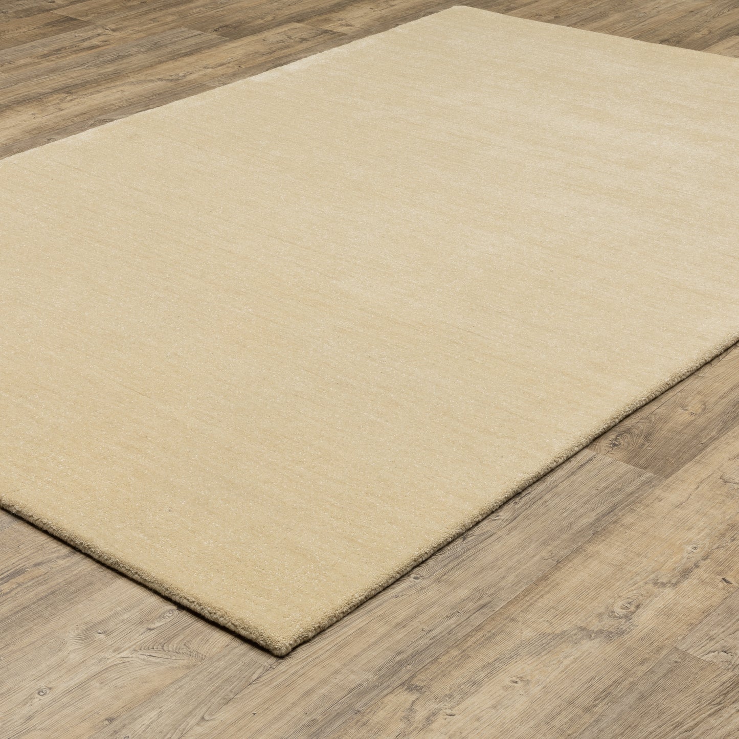 Aniston Ii Solid Beige/ Beige Cut Pile Rug