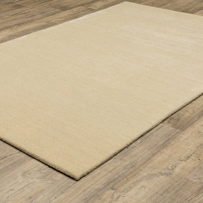Aniston Ii Solid Beige/ Beige Cut Pile Rug