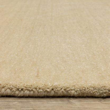 Aniston Ii Solid Beige/ Beige Cut Pile Rug
