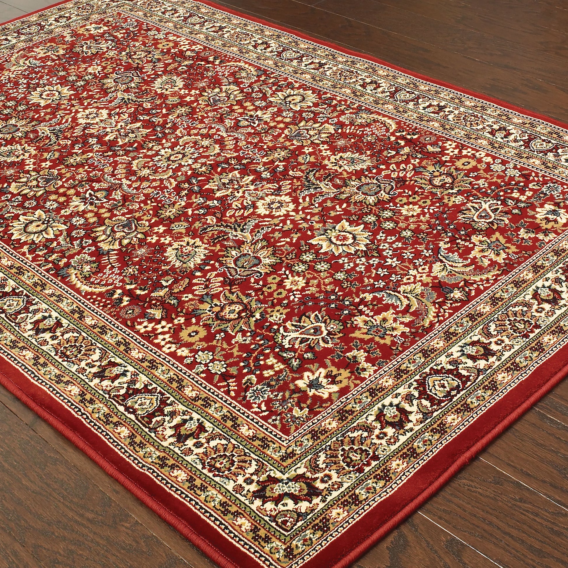 Ariana Oriental Red/ Ivory Cut Pile Rug