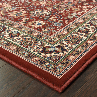 Ariana Oriental Red/ Ivory Cut Pile Rug