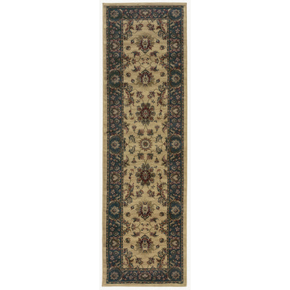 Ariana 311Z Ivory/ Blue Oriental Rug