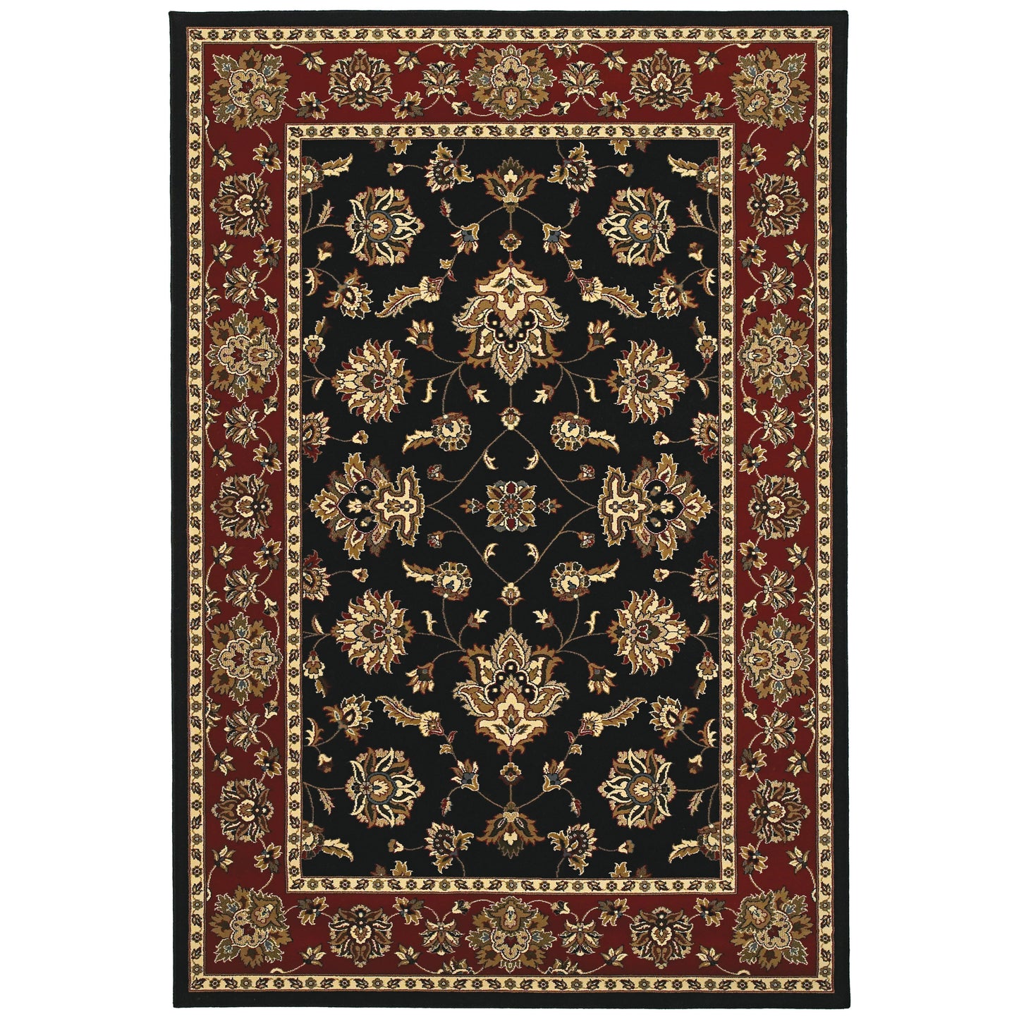 Ariana 623M3 Black Floral Rug