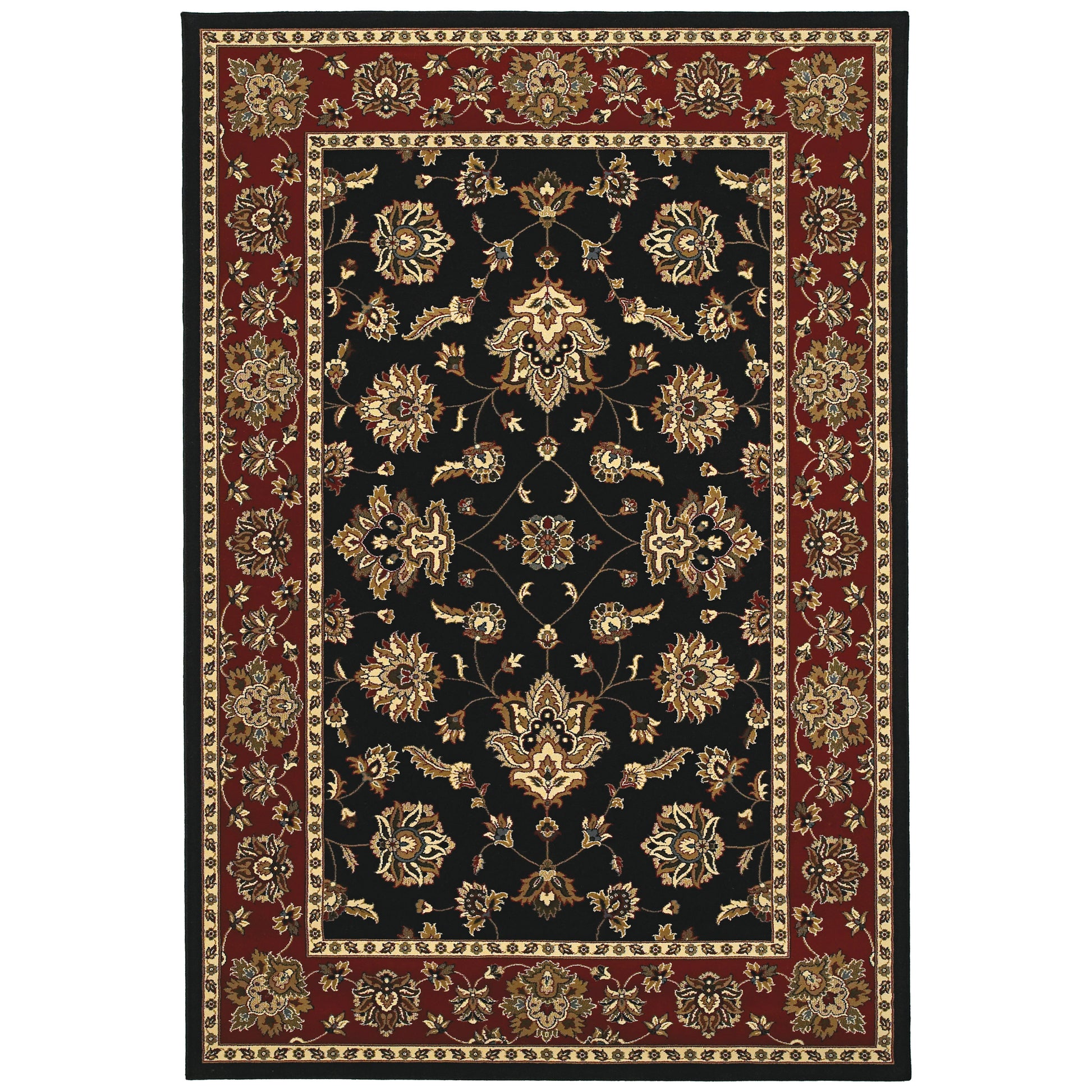 Ariana 623M3 Black Floral Rug