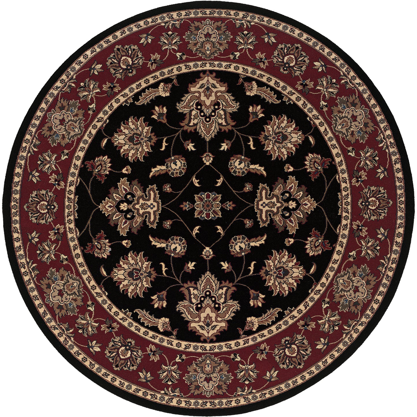 Ariana 623M3 Black Floral Rug