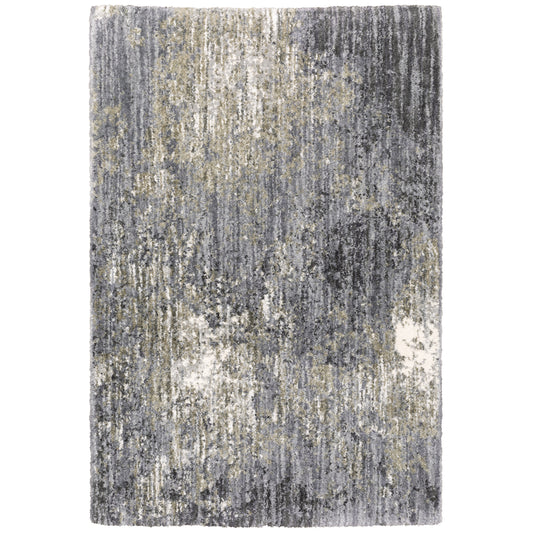 Aspen 2060W Grey Shag Rug