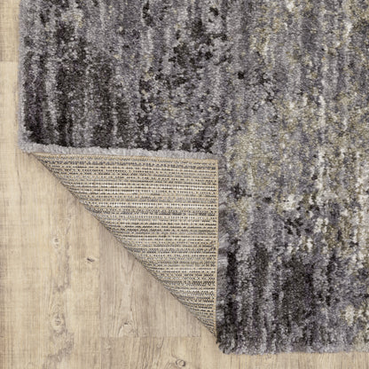 Aspen Shag Grey/ Ivory Distressed Cut Pile Rug
