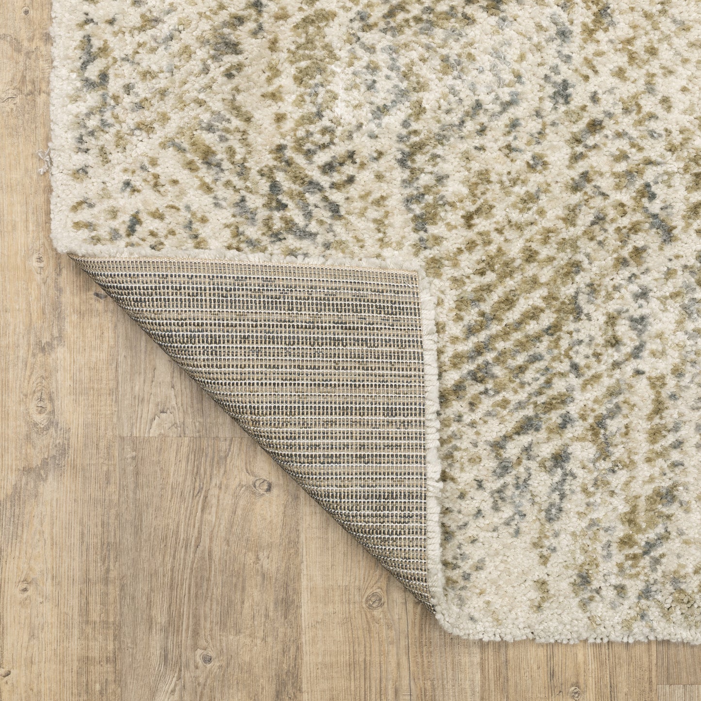 Aspen Distressed Ivory/ Gold Abstract Cut Pile Rug