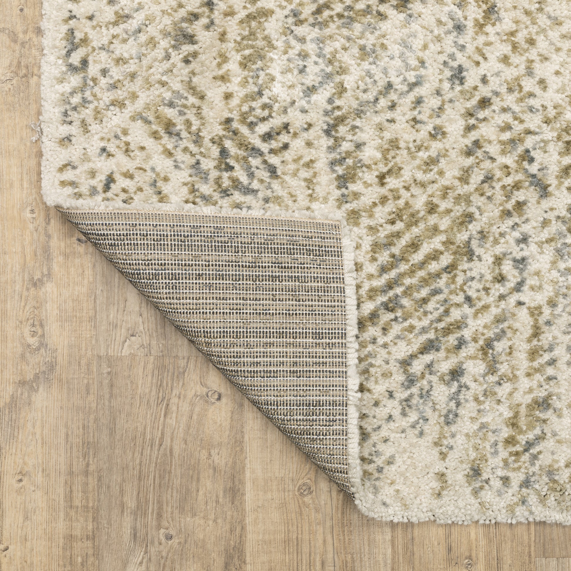Aspen Distressed Ivory/ Gold Abstract Cut Pile Rug