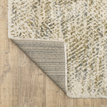 Aspen Distressed Ivory/ Gold Abstract Cut Pile Rug