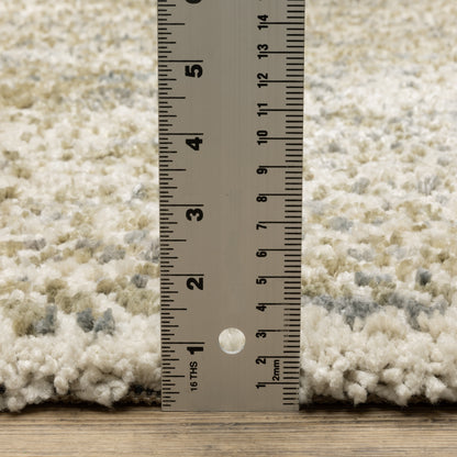 Aspen Distressed Ivory/ Gold Abstract Cut Pile Rug