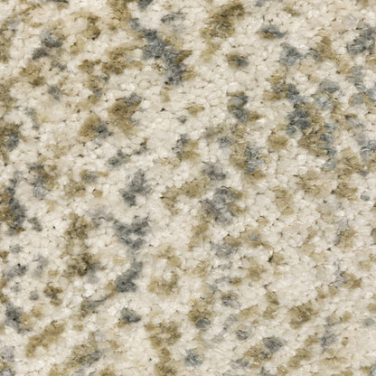 Aspen Distressed Ivory/ Gold Abstract Cut Pile Rug